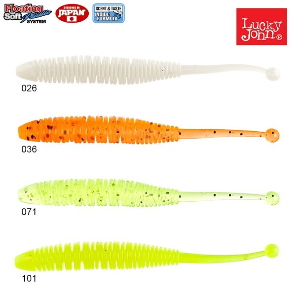 Lucky John Spanky Worm 3.2'' (8cm) 10p