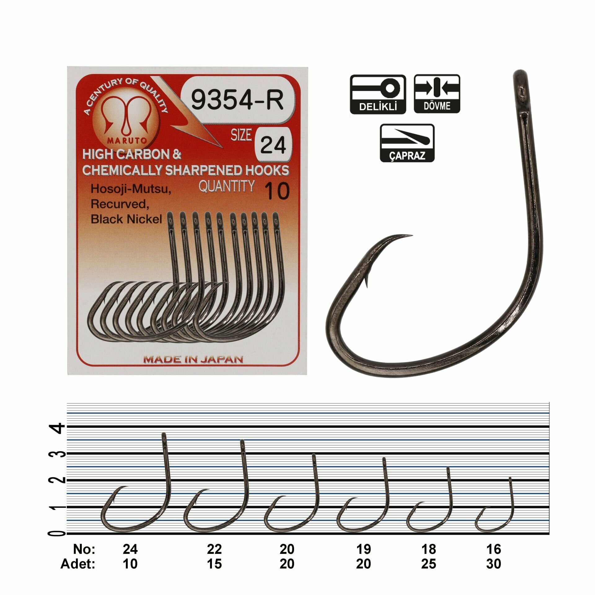 Maruto 9354R BN Circle Olta İğnesi 16