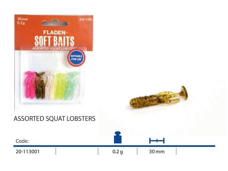 Fladen Squat Lobsters 3 cm 0.2 G 10P LRF Silikon Yem