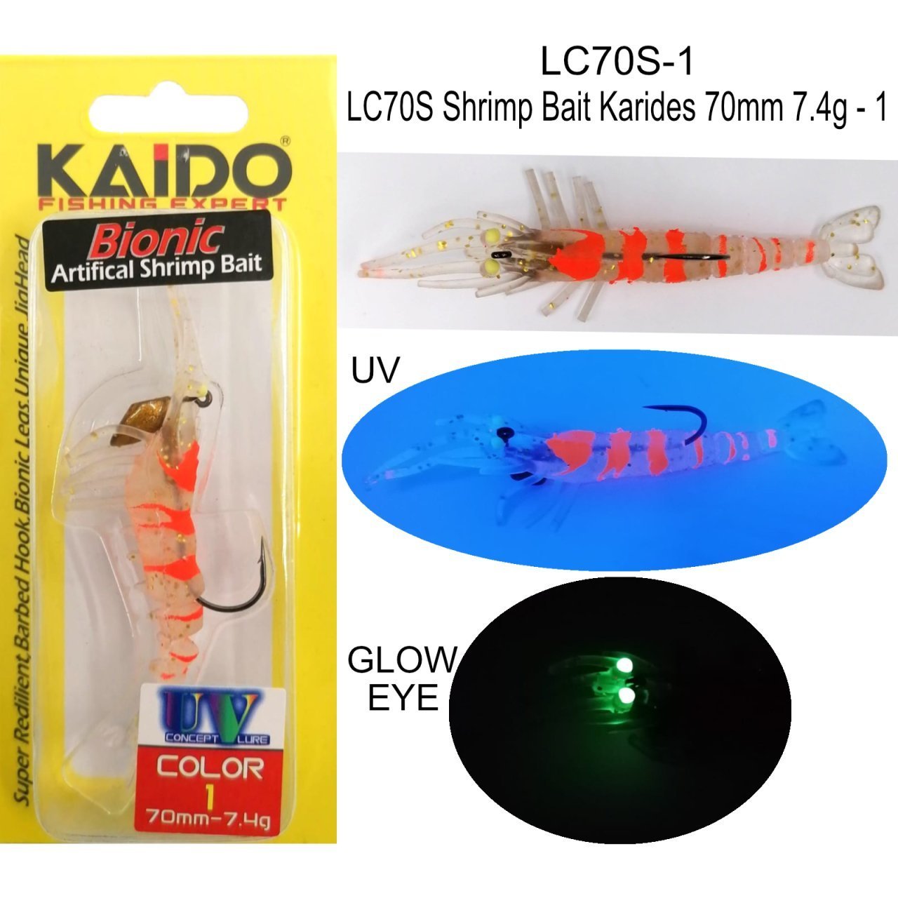 LC70S Shrimp Bait Karides 70mm 7.4g 1