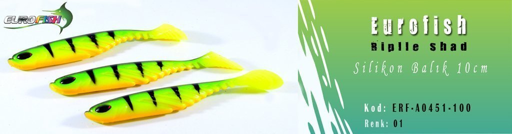 Riplle Shad Silikon Balık 100 Mm 01