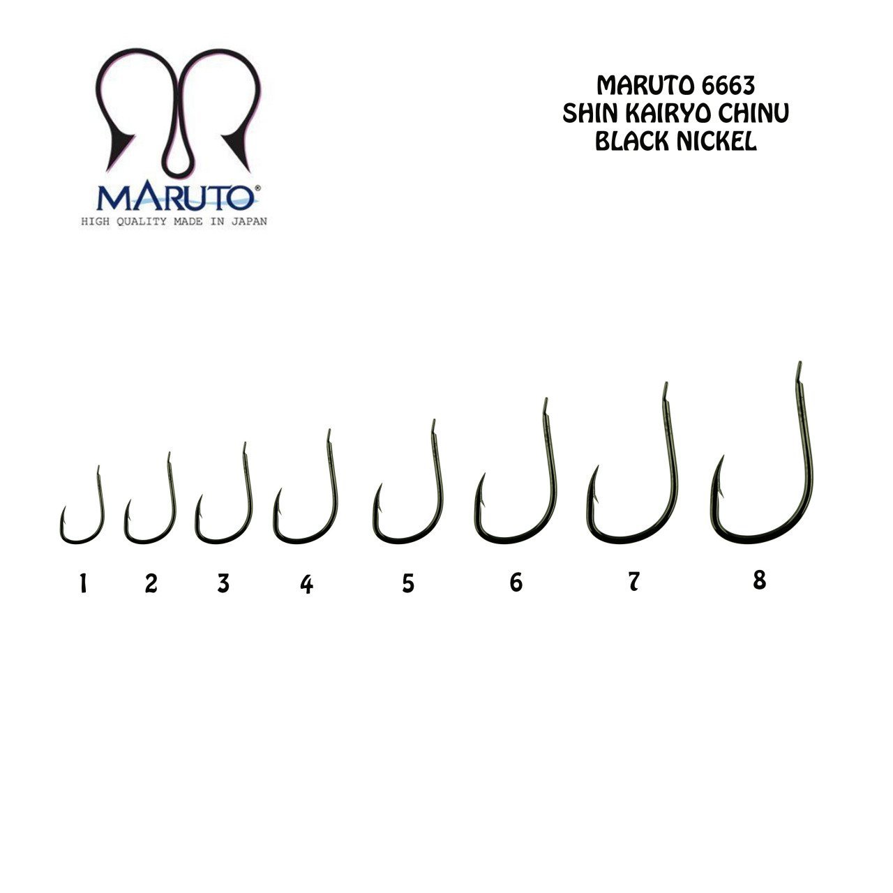 Maruto 6663NS Siyah Nikel Olta İğnesi No:6 (20Pcs)