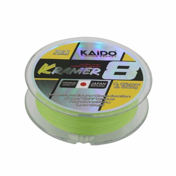 Kramer Japan 8X Braid 150 Mt Lime Green 0.06 mm
