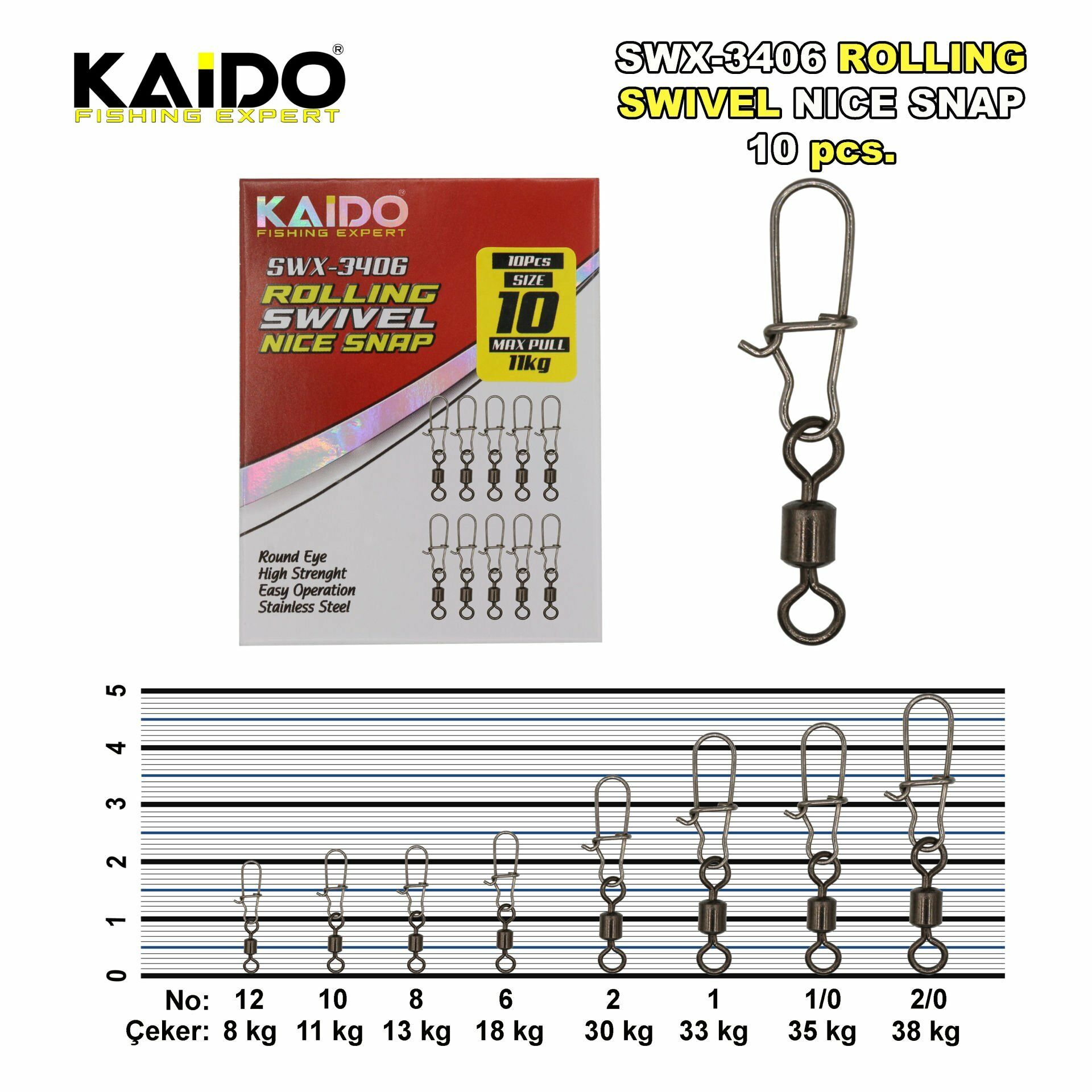 SWX-3406 Rolling Swivel Nice Snap (10 Pcs) 4
