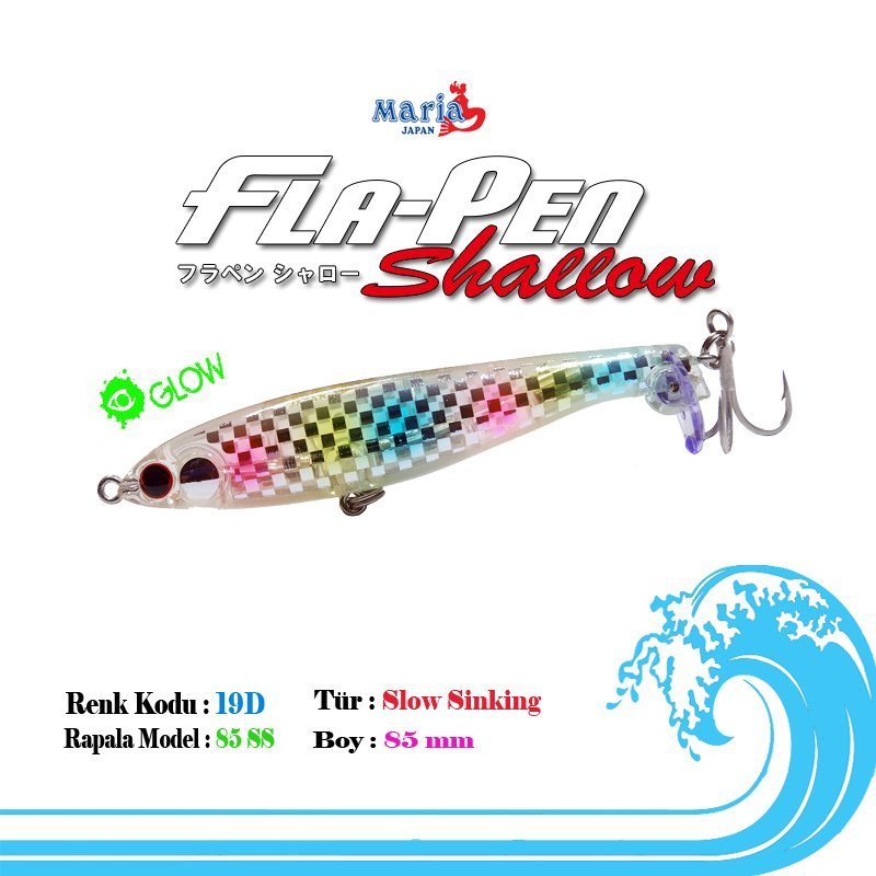Maria Fla-Pen Shallow 85mm 12 gr Slow Sinking 19D