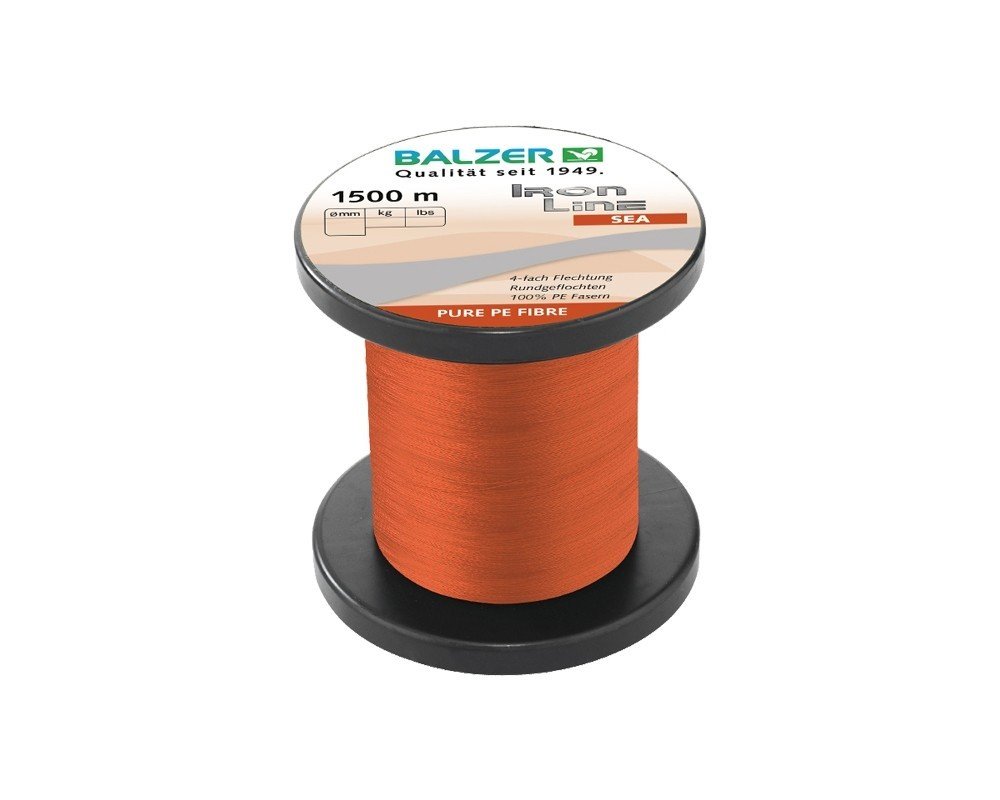Balzer 12634 İron Line Sea Casting 4 Kat İp Misina 1.500mt Kırmızı 0.17 mm