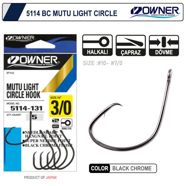 Owner 5114 Mutu Light Black Chrome İğne 4