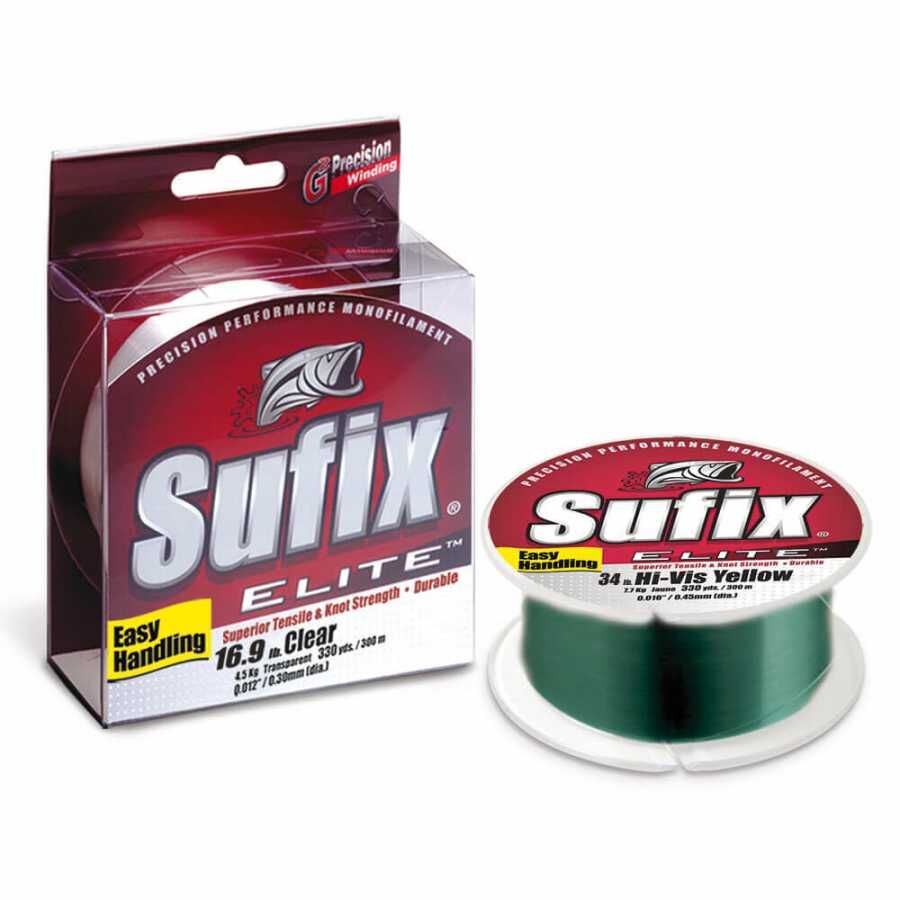 Sufix Elite Misina LOW VIS GREEN - 0.23MM - 300MT - 4.4KG