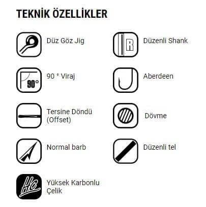 VMC Olta Jig İğnesi 7147BN 10lu SİYAH NİKEL - NO:3-0 - 10LU