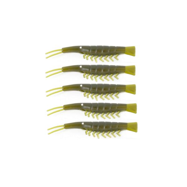 Captain 3052 Silikon Karides 6cm Suni Yem 5li Paket 006