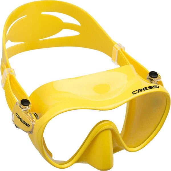 Cressi F1 Frameless Dalış Maskesi YELLOW-YELLOW - YETİŞKİN
