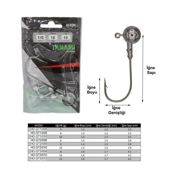 Jaxon Tanami Silver Jighead İğne No: 2/0