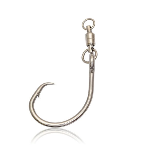 Mustad Swivel Demon Offset Circle SE39943NP 4X Strong Olta İğnesi STAINLESS STEEL - NO:8/0 - 2Lİ