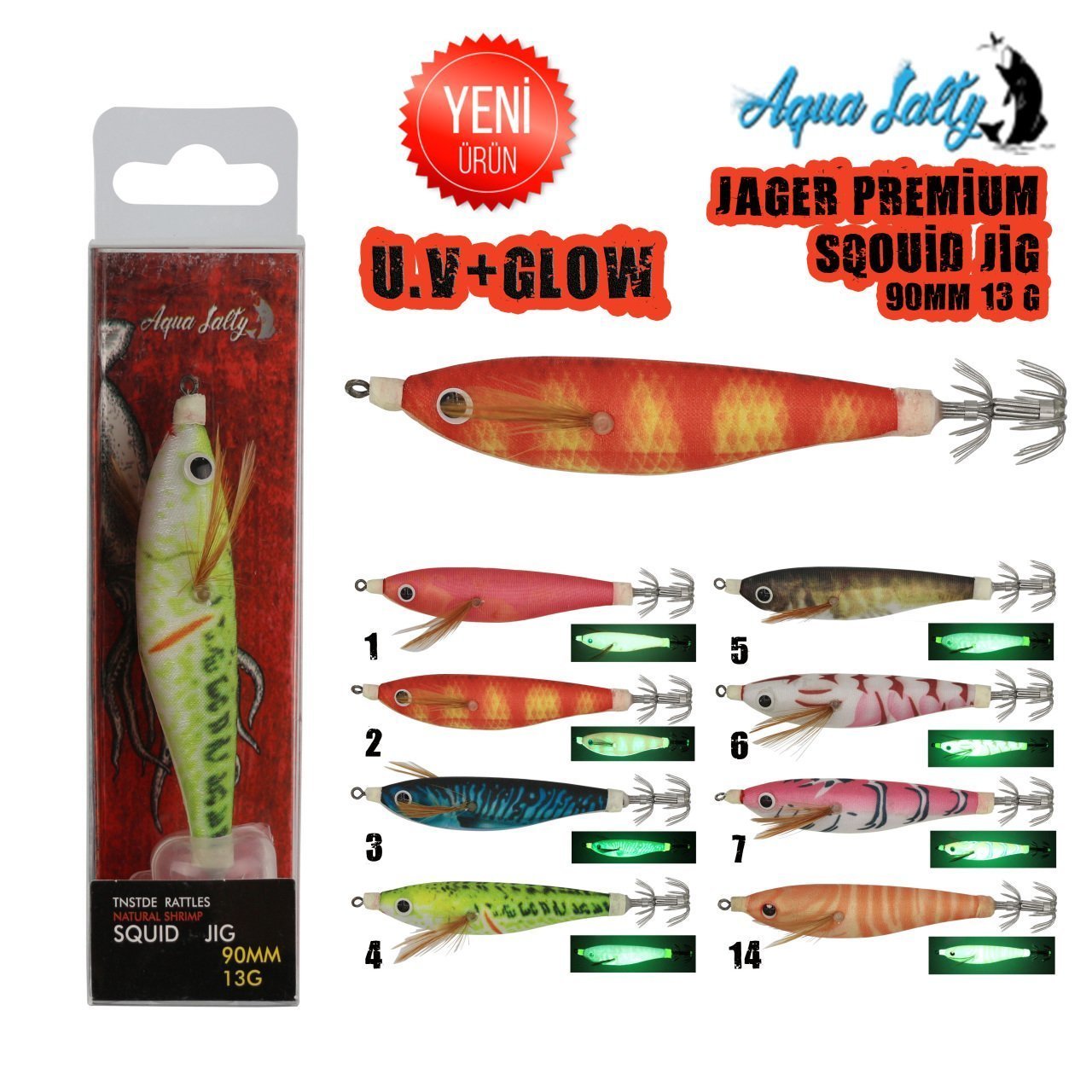 Jager Squid Jig Kalamar Zokası 90mm 13Gr 6