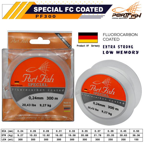 Portfish Special Fluoro Carbon Coated 300 mt 