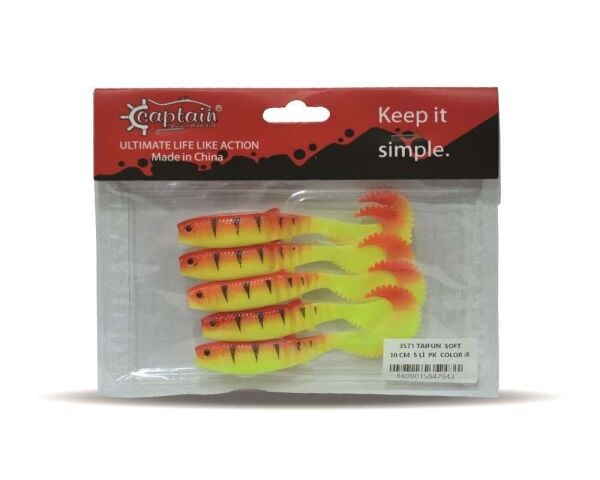 Captain 3571 Taifun Soft 10cm Levrek Silikonu 5li Paket Suni Yem 8