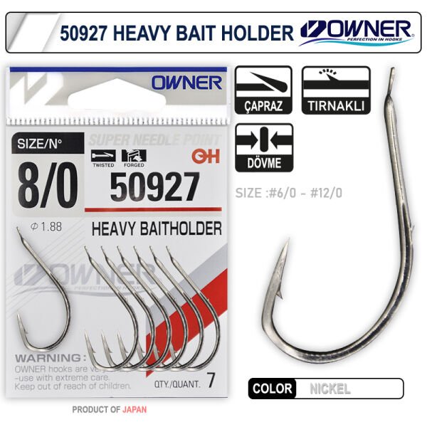 Owner 50927 Heavy Baitholder White İğne 10-0