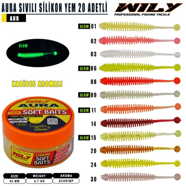 Wily Aura Sıvılı Silikon 40mm 20 Adetli