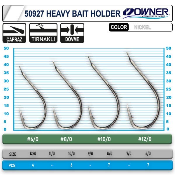 Owner 50927 Heavy Baitholder White İğne 8-0