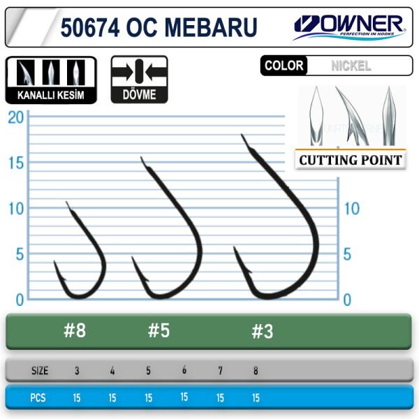 Owner 50674 Cut Mebaru White İğne 6
