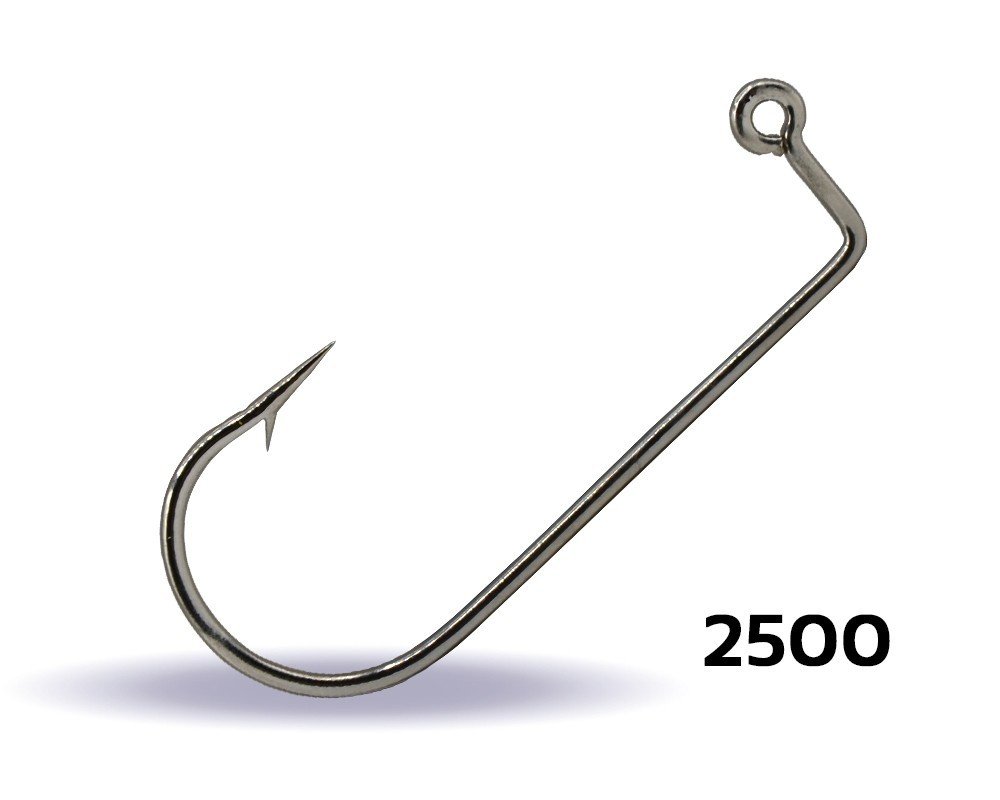 Youvella 2500 Jig Head İğnesi Delikli Uzun 100'lü Kutu Nikel 2/0