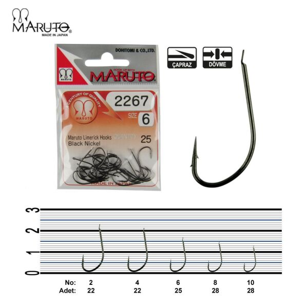 Maruto 2267 Black Nikel Olta İğnesi NO:5(22PCS)