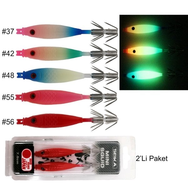 Seika Mini Squid Soft Trasparent 7,5Cm Kalamar Zokası #54