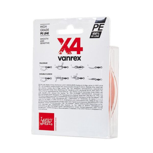 Lucky John Vanrex Pe Örgü X4 Fluo Turuncu 125M 0.08