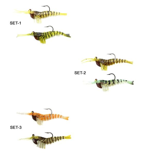 Captain 3048 Magic Shrimp 2li SET 3D Silikon Karides 50mm 37gr Suni Yem