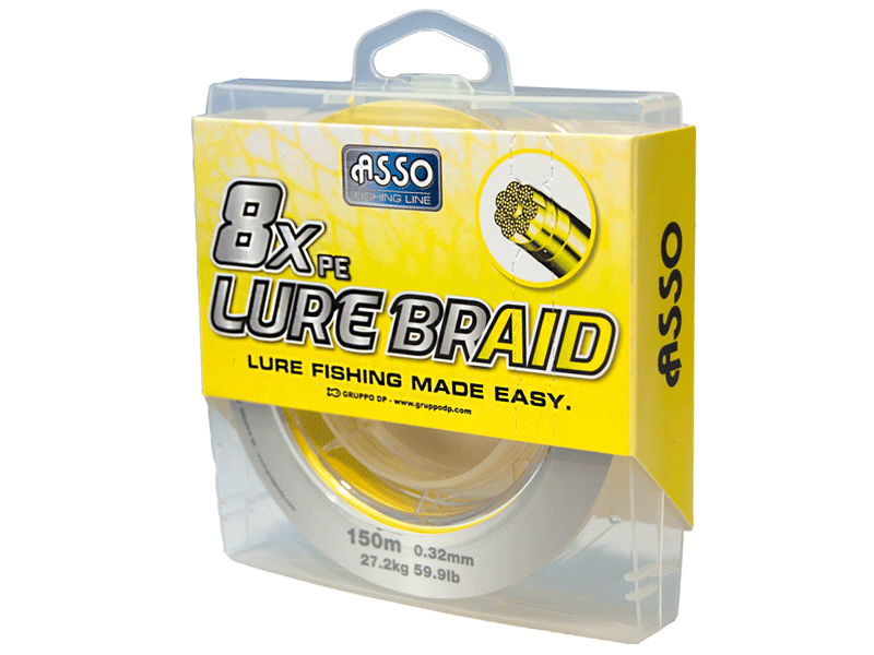 ASSO PE 8X LURE BRAID 150 MT NO: 0,23MM / 150MT. / 52,60 LB