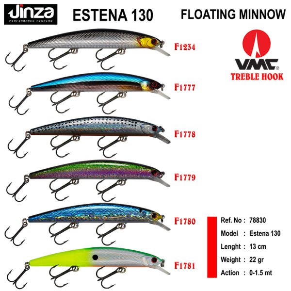 Jinza Estena 130 mm 22 gr Maket Balık F1781