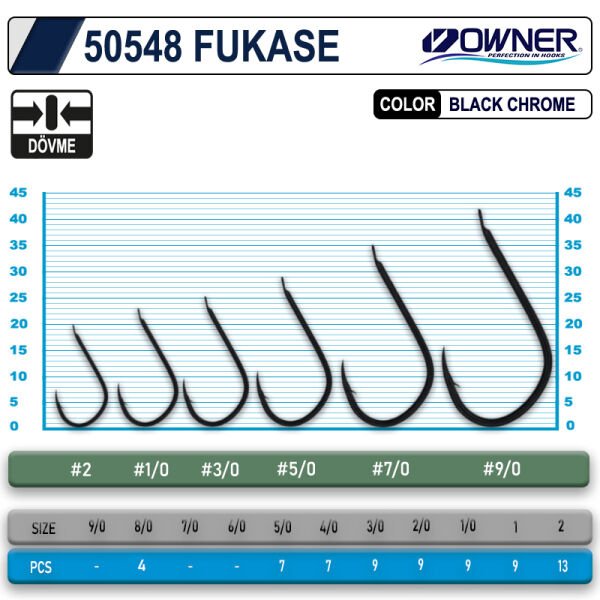 Owner 50548 Fukase Black İğne 8-0