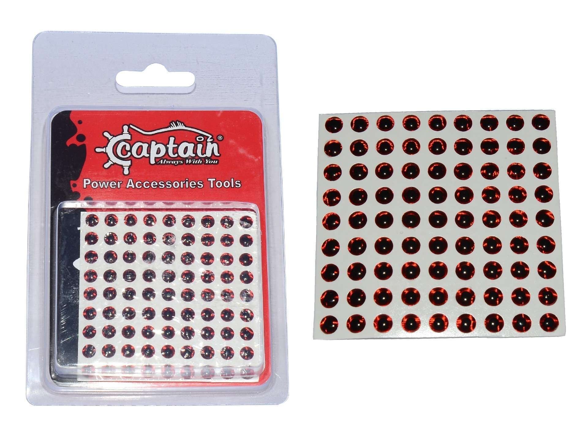 Captain 7631 Göz 5mm Silikon Damla Göz 81i Paket Kırmızı