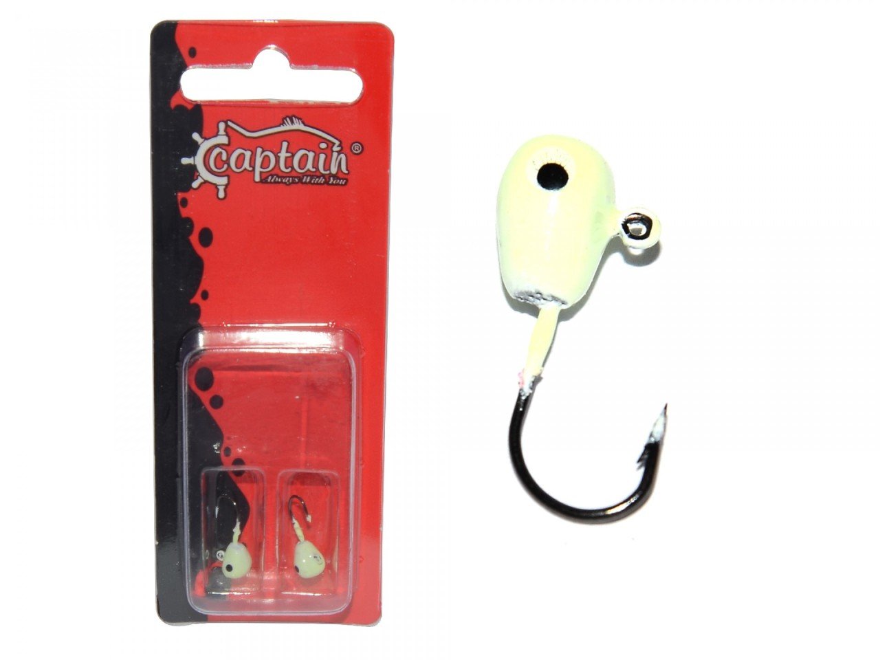 Captain 6443 Jig Head Pug Pug 0.9gr Micro LRF Jig Head 2'li Set Glow