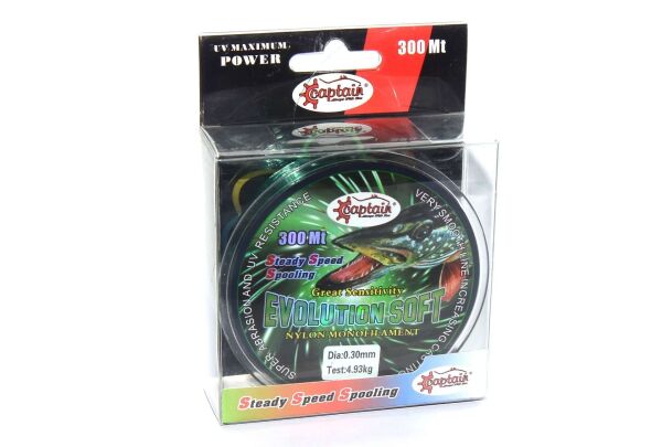 Captain Evolution Soft 300mt Monofilament Misina Yeşil Standart - 0.30 MM