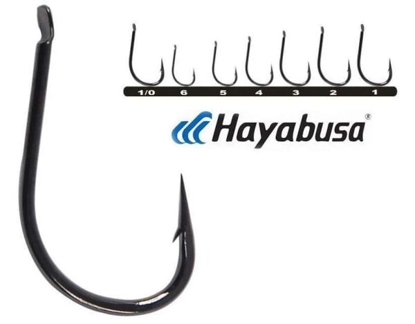 Hayabusa HIZU 150 Kısa Pala Dövme Olta İğnesi 15li Paket Black Nikel