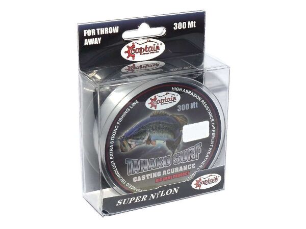 Captain Tanako Surf 300mt Monofilament Misina Beyaz Standart - 0.40 MM