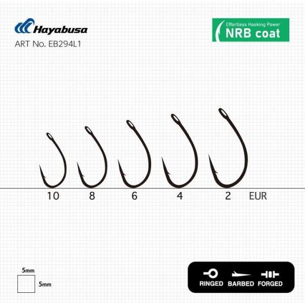 Hayabusa L1 Sazan İğnesi Dövme Teflon Black 10lu Paket