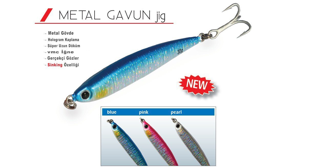 DTD Metal Gavun Jig 20 gr Mavi