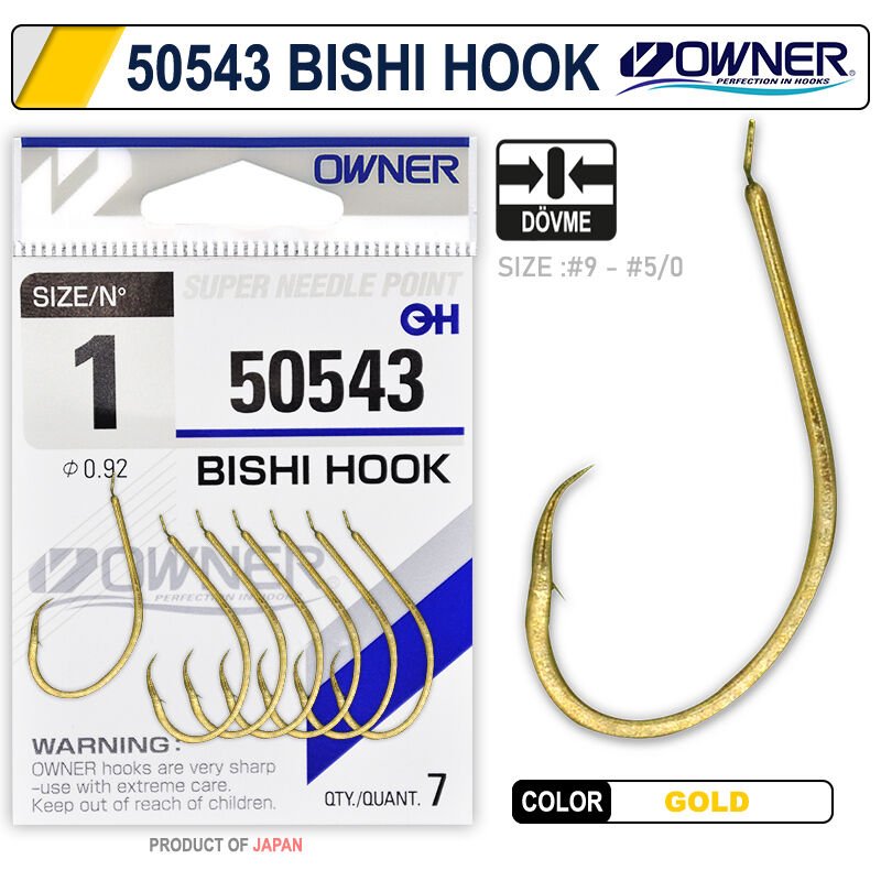 Owner 50543 Bishi Hook Gold İğne 5