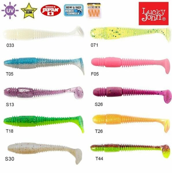 Lucky John Tioga Fat 3.9'' (9.91 cm) 5P Silikon Yem T44