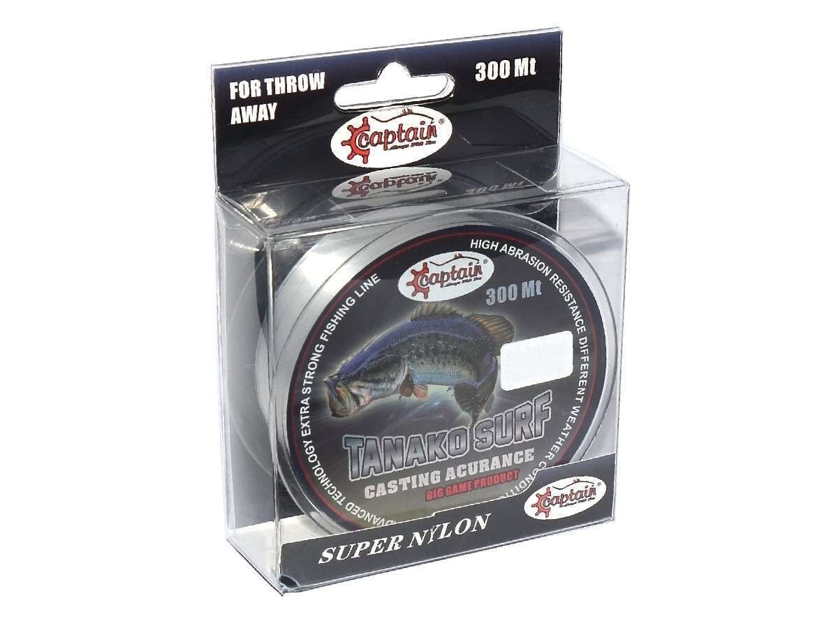 Captain Tanako Surf 300mt Monofilament Misina Beyaz Standart - 0.33 MM