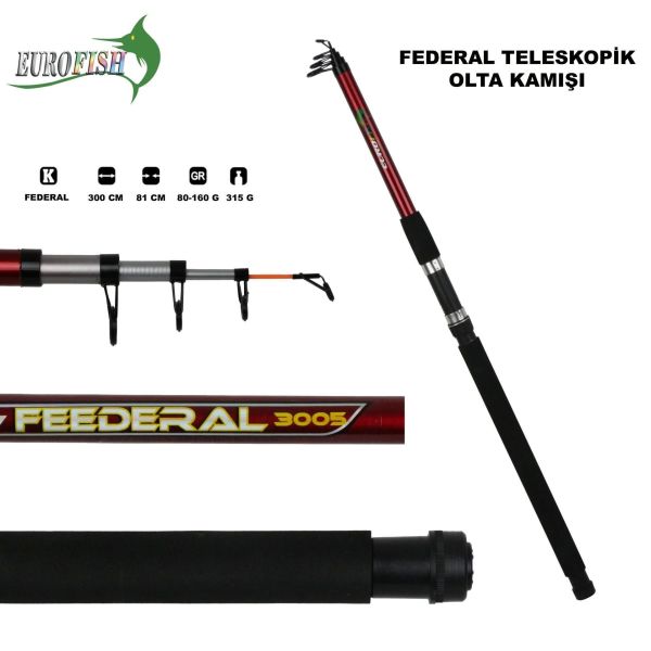 Federal Fiber Olta Kamışı 80-160 Gr MAVİ