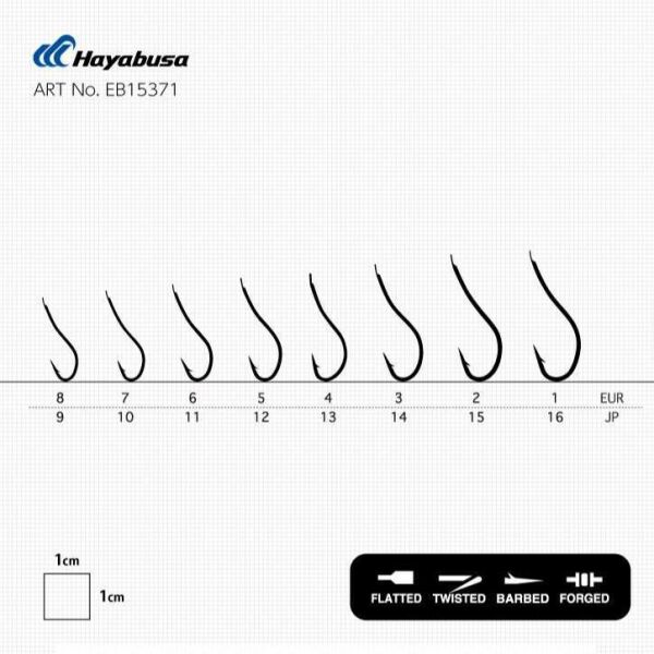 Hayabusa HKRE 153 Canlı Yem İğnesi 15li Paket Black Nikel