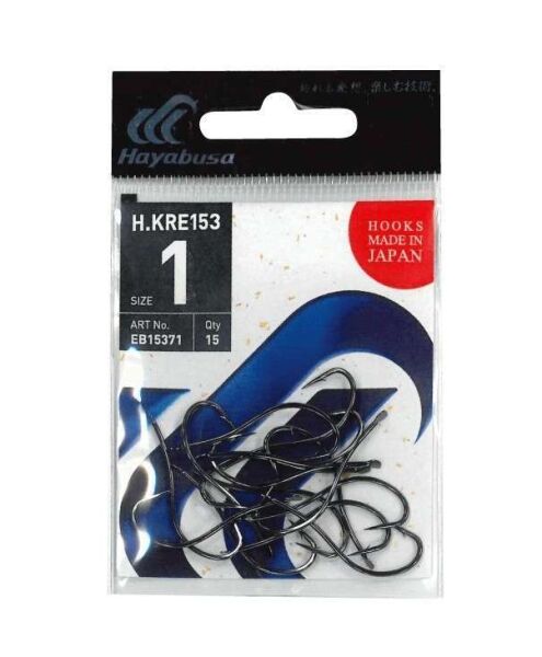 Hayabusa HKRE 153 Canlı Yem İğnesi 15li Paket Black Nikel