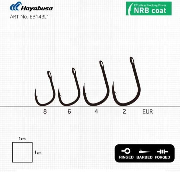 Hayabusa K1 XS Sazan İğnesi Dövme Teflon Black 10lu Paket