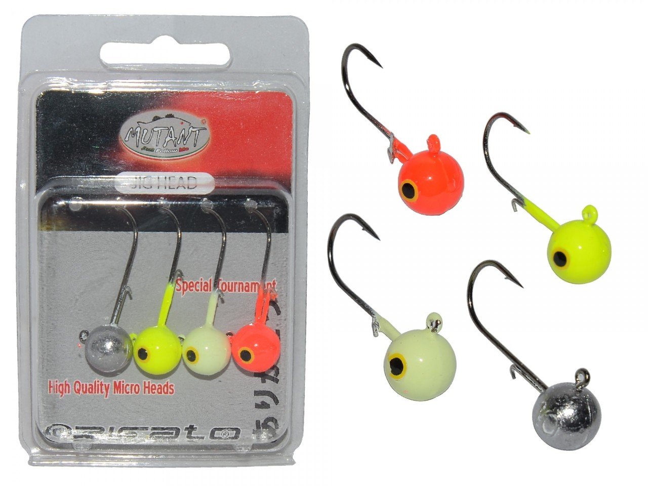 Mutant 6414 Jig Head Rigato Tip Top 4'lü Mix Set Tırnaklı Jig Head 7 gr