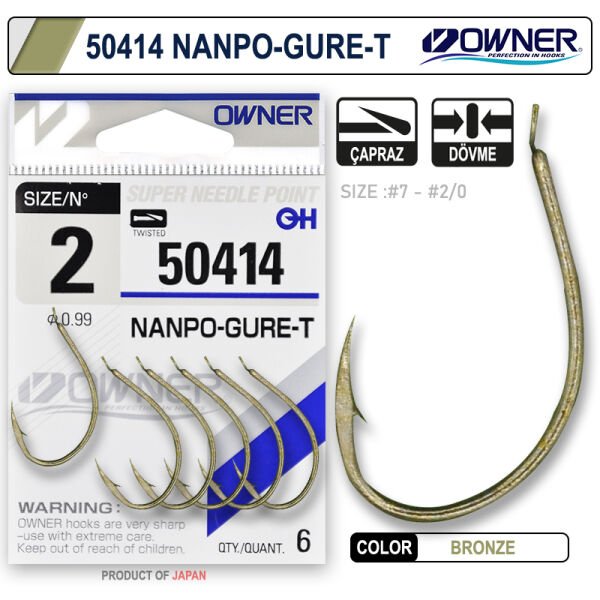 Owner 50414 Nanpo Gure-T Oxidized Gold İğne 2