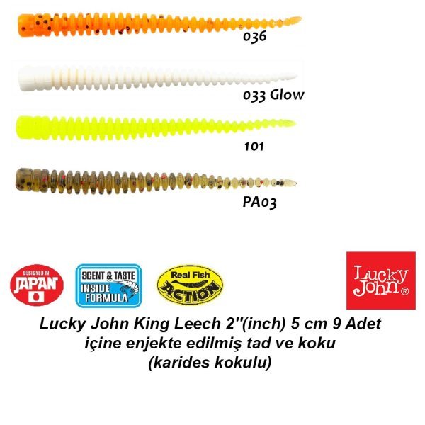 Lucky John King Leech 2'' (5 cm) 9 Adet 036