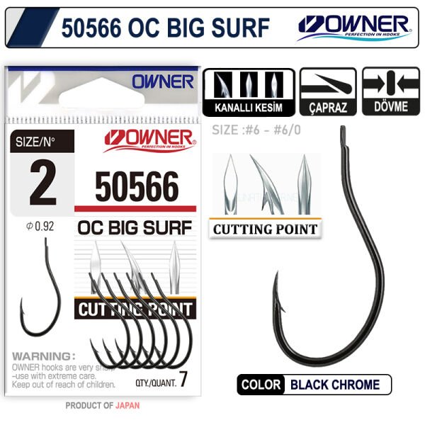 Owner 50566 Cut Big Surf Gun Black İğne 3